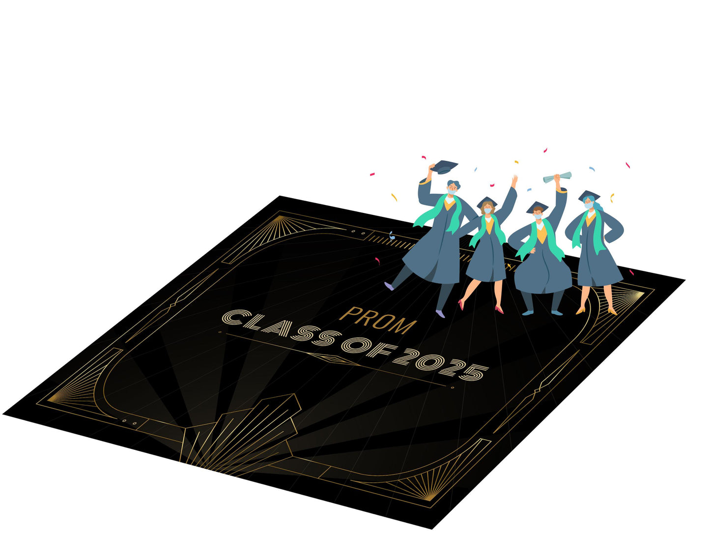 Custom Prom Decal DanceFloor Wrap. Removable Vinyl. Monogram Print & Vinyl to cover your entire dancefloor. Prom logo design. Free shipping.