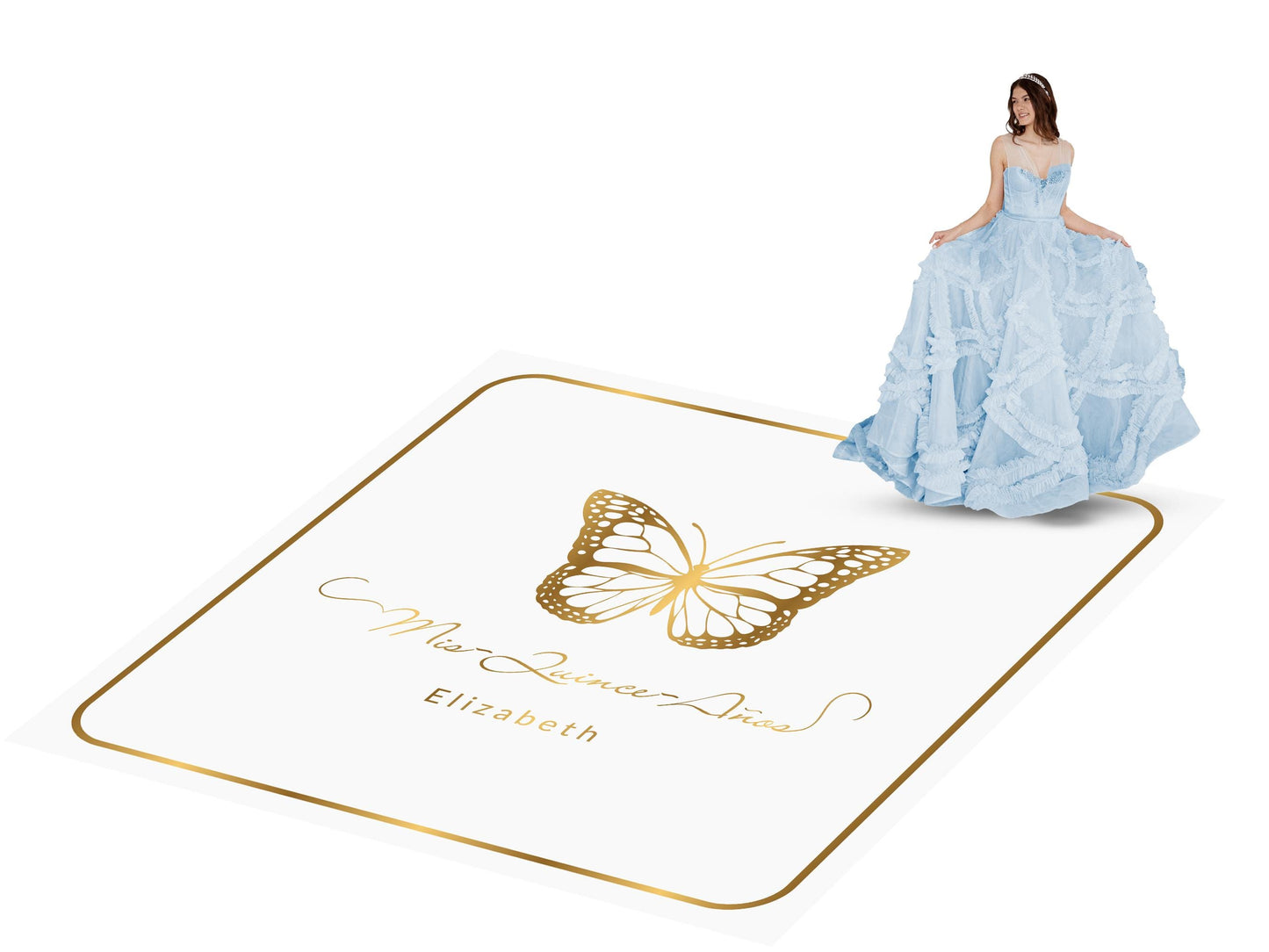 Customizable Quinceañera Decal Dance Floor Wrap. Removable Vinyl. Vinyl covers entire dancefloor. Mis Quince Años Floor Wrap. Free Ship