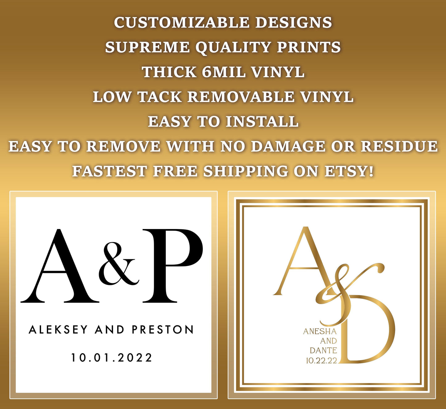 Circular Custom Wedding Decal Dance Floor Wrap. Gloss/Matte Removable Vinyl. Wedding Floor designs that cover the dancefloor. Free Shipping!