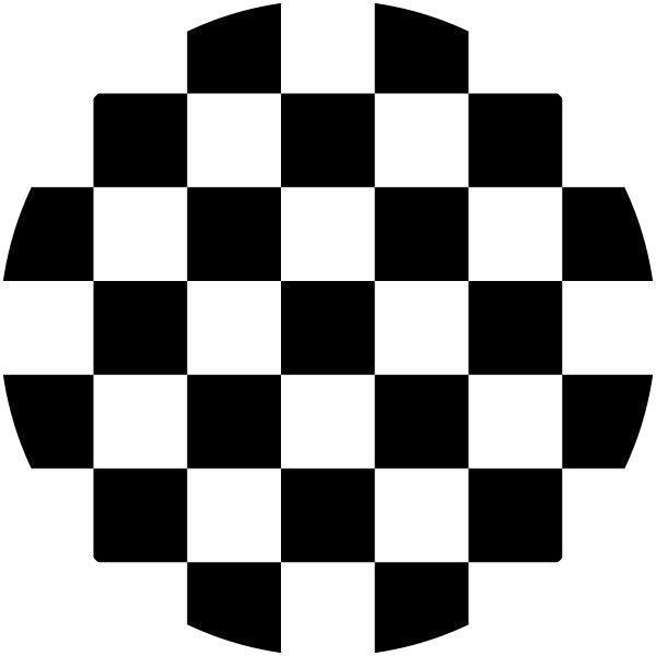 Circular Black and White Checkerboard Decal Dance Floor Wrap| Removable Vinyl. Checkerboard design. Gloss and Matte. Fast and Free shipping