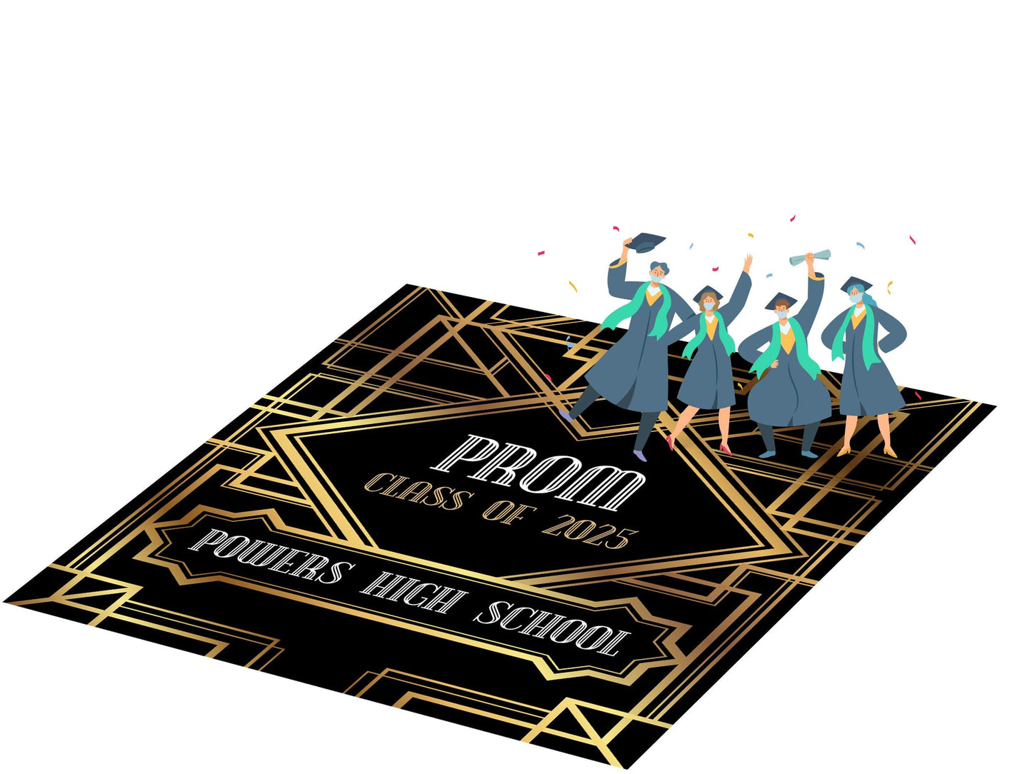 Custom Prom Decal DanceFloor Wrap. Removable Vinyl. Monogram Print & Vinyl to cover your entire dancefloor. Prom logo design. Free shipping.