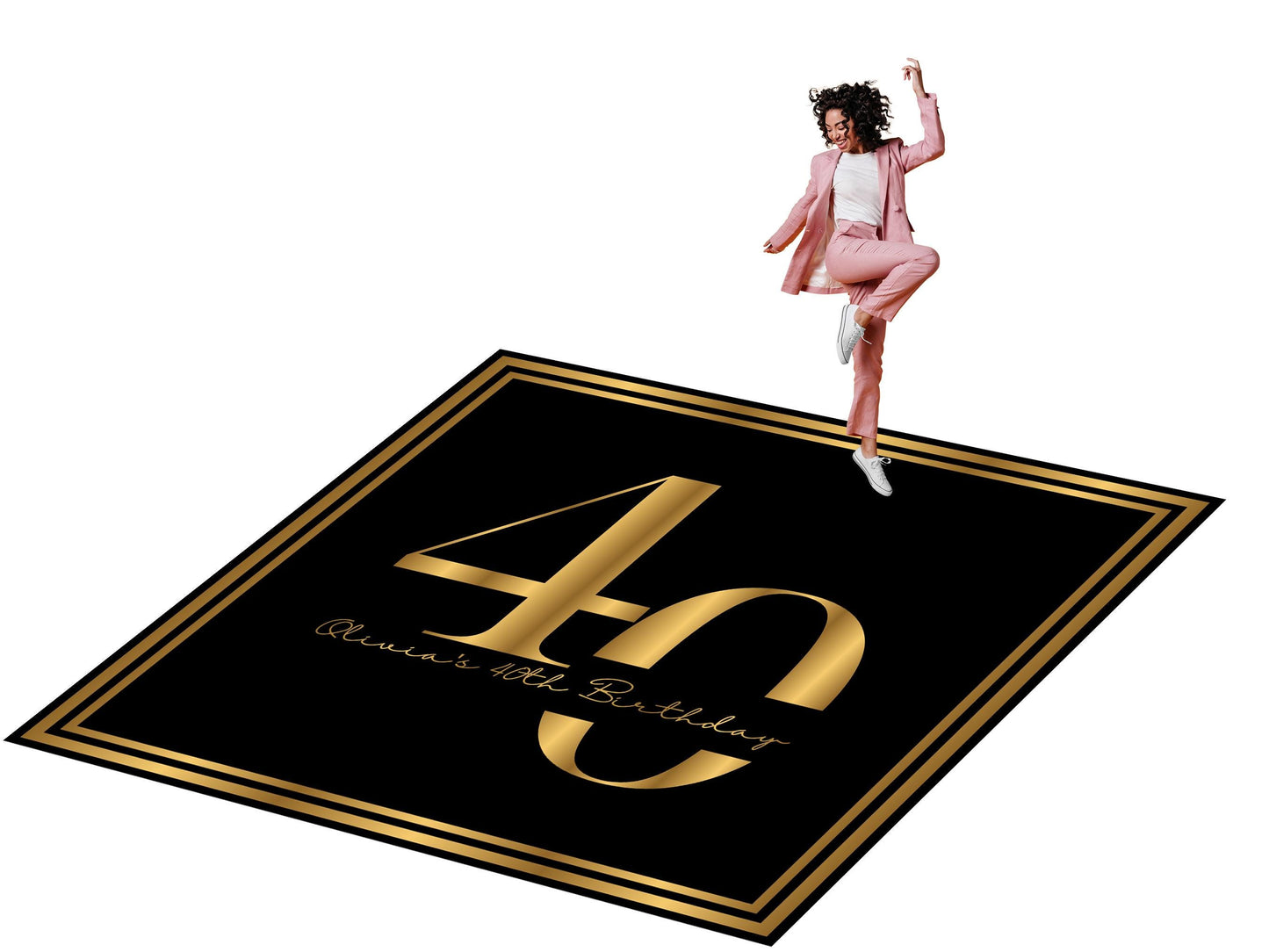 Customizable Birthday Decal Dance Floor Wrap. Removable Vinyl. Covers entire dancefloor. Birthday Gloss/Matte Floor Wrap. Free Shipping