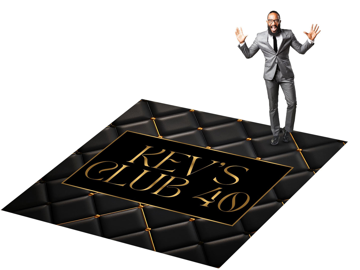 Customizable Birthday Decal Dance Floor Wrap. Removable Vinyl. Covers entire dancefloor. Birthday Gloss/Matte Floor Wrap. Free Shipping
