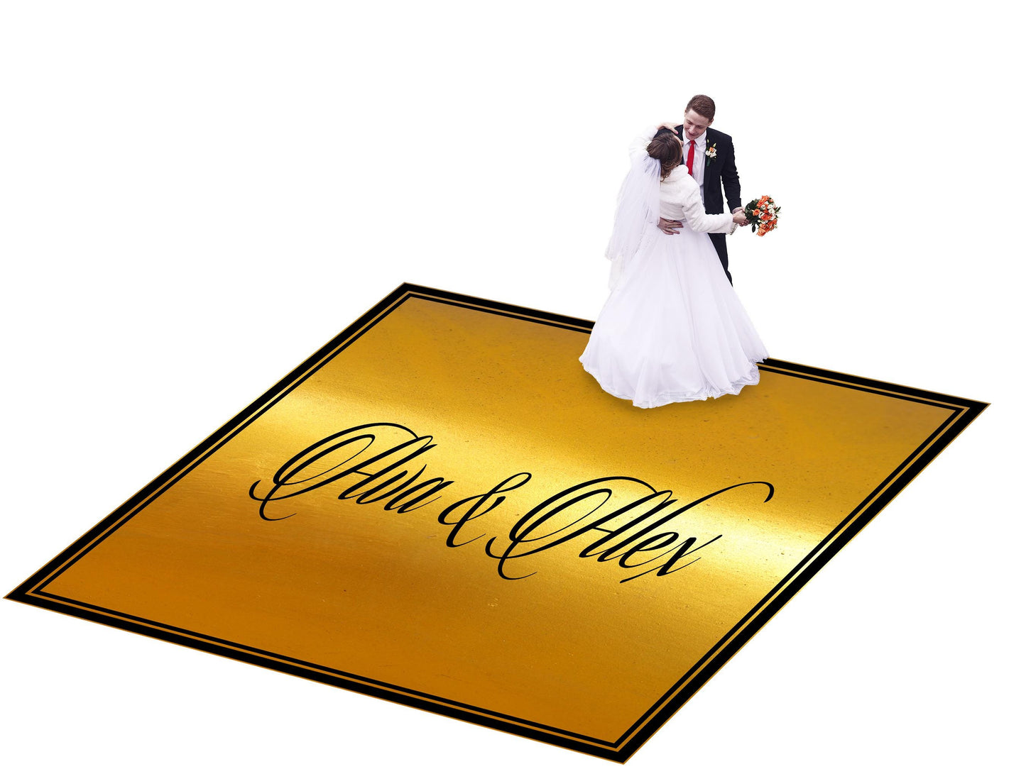 Custom Wedding Decal Dance Floor Wrap Gloss Removable Vinyl. Monogram Print and Vinyl to cover the entire dancefloor. Wedding logo design