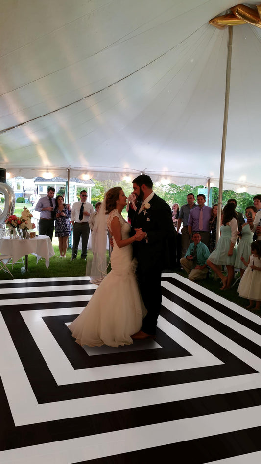 Custom Wedding Decal Dance Floor Wrap. Gloss Removable Vinyl. Monogram Print and Vinyl to cover your entire dancefloor. Wedding logo design.