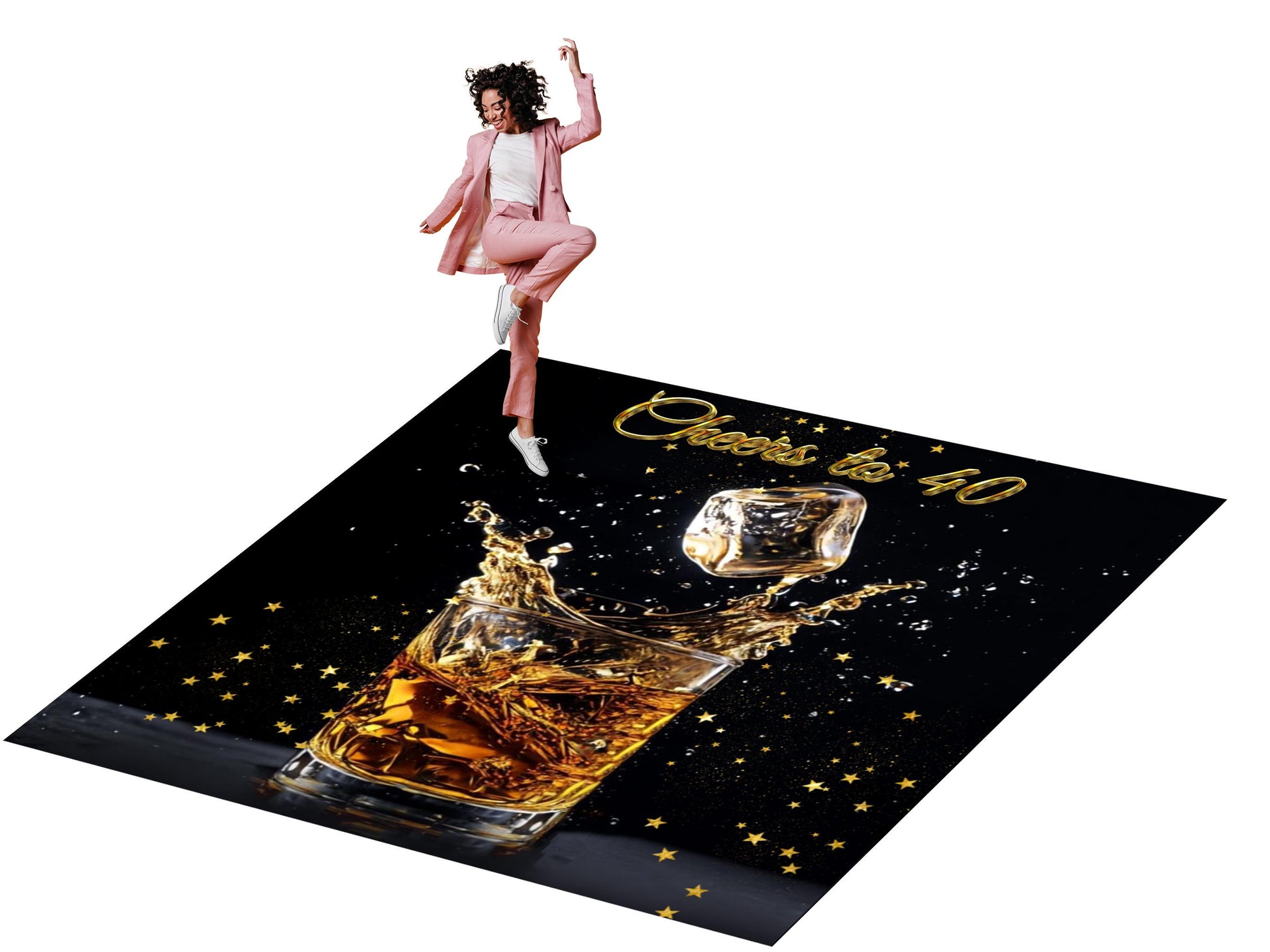 Customizable Birthday Decal Dance Floor Wrap. Removable Vinyl. Covers entire dancefloor. Birthday Gloss/Matte Floor Wrap. Free Shipping