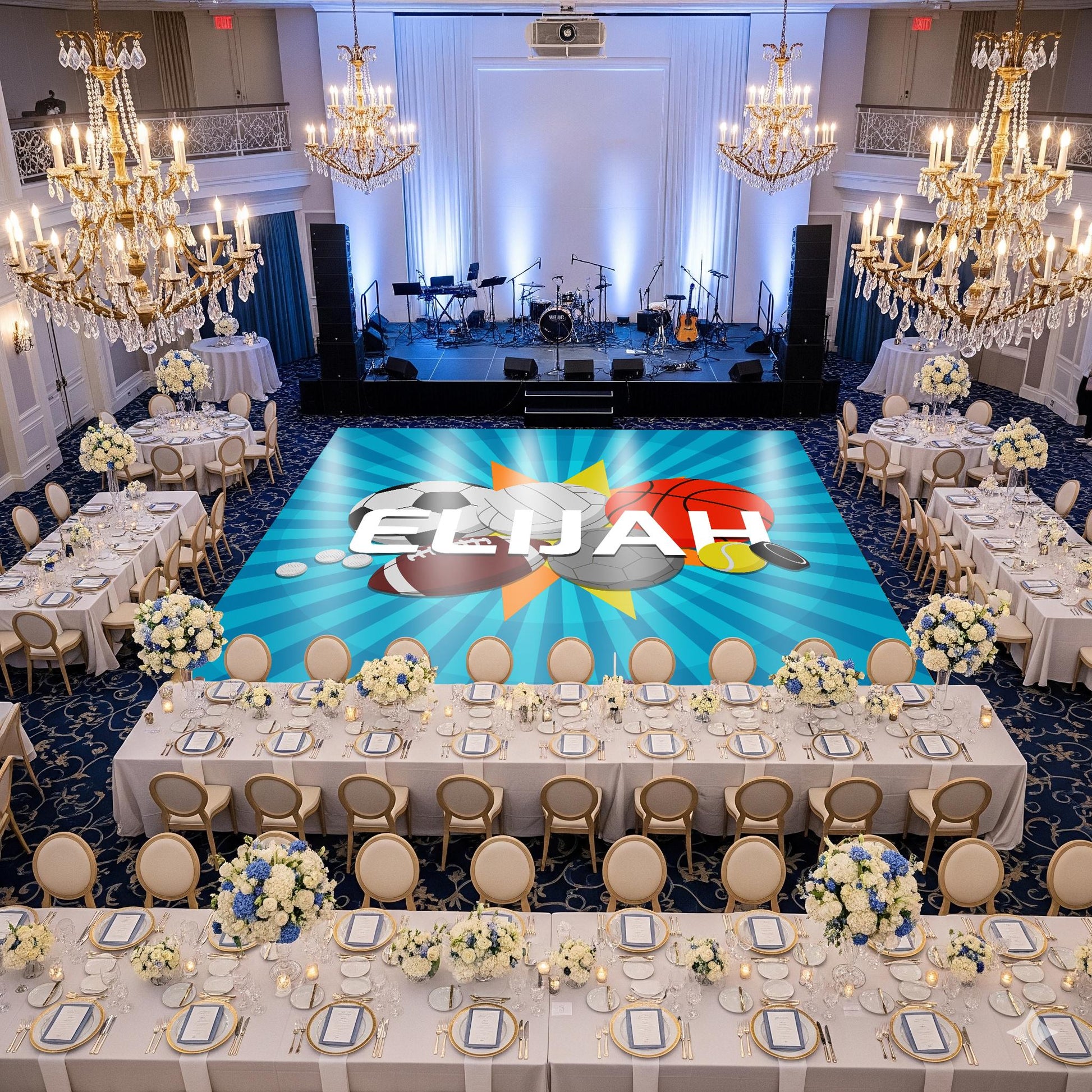 Customizable Bar Mitzvah Decal Dance Floor Wrap. Removable Vinyl. Covers Entire Dancefloor. Birthday Gloss/Matte. Bar Mitzvah. Free Shipping