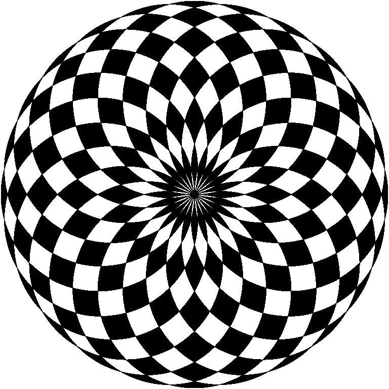 Circular Black and White Checkerboard Decal Dance Floor Wrap| Removable Vinyl. Checkerboard design. Gloss and Matte. Fast and Free shipping