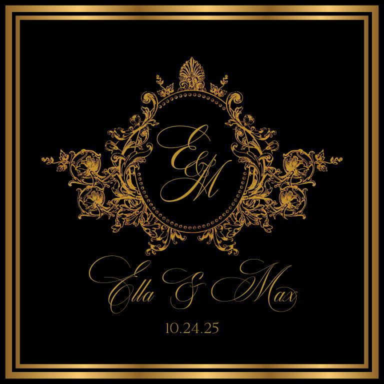 Custom Wedding Decal Dance Floor Wrap Gloss Removable Vinyl. Monogram Print and Vinyl to cover the entire dancefloor. Wedding logo design
