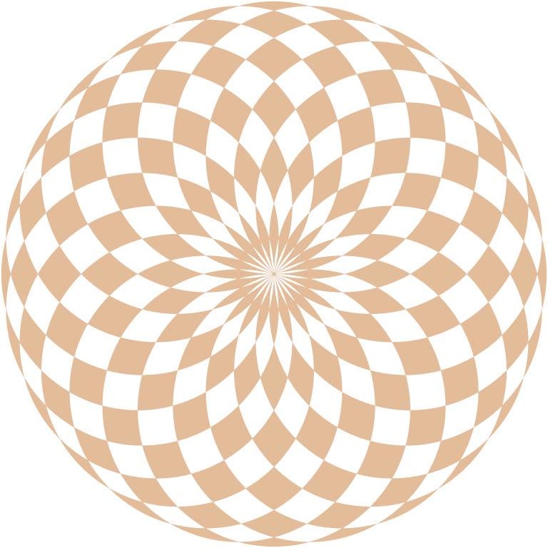 Circular Nude Color Checkerboard Decal Dance Floor Wrap| Removable Vinyl. Checkerboard design. Gloss and Matte. Fast and Free shipping
