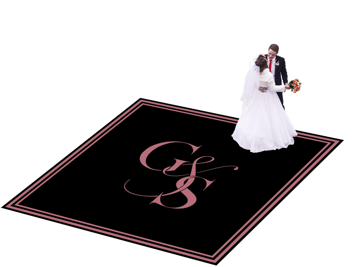 Full Print Custom Wedding Decal Dance Floor Wrap Gloss Removable Vinyl. Wedding Dancefloor design. Free Shipping