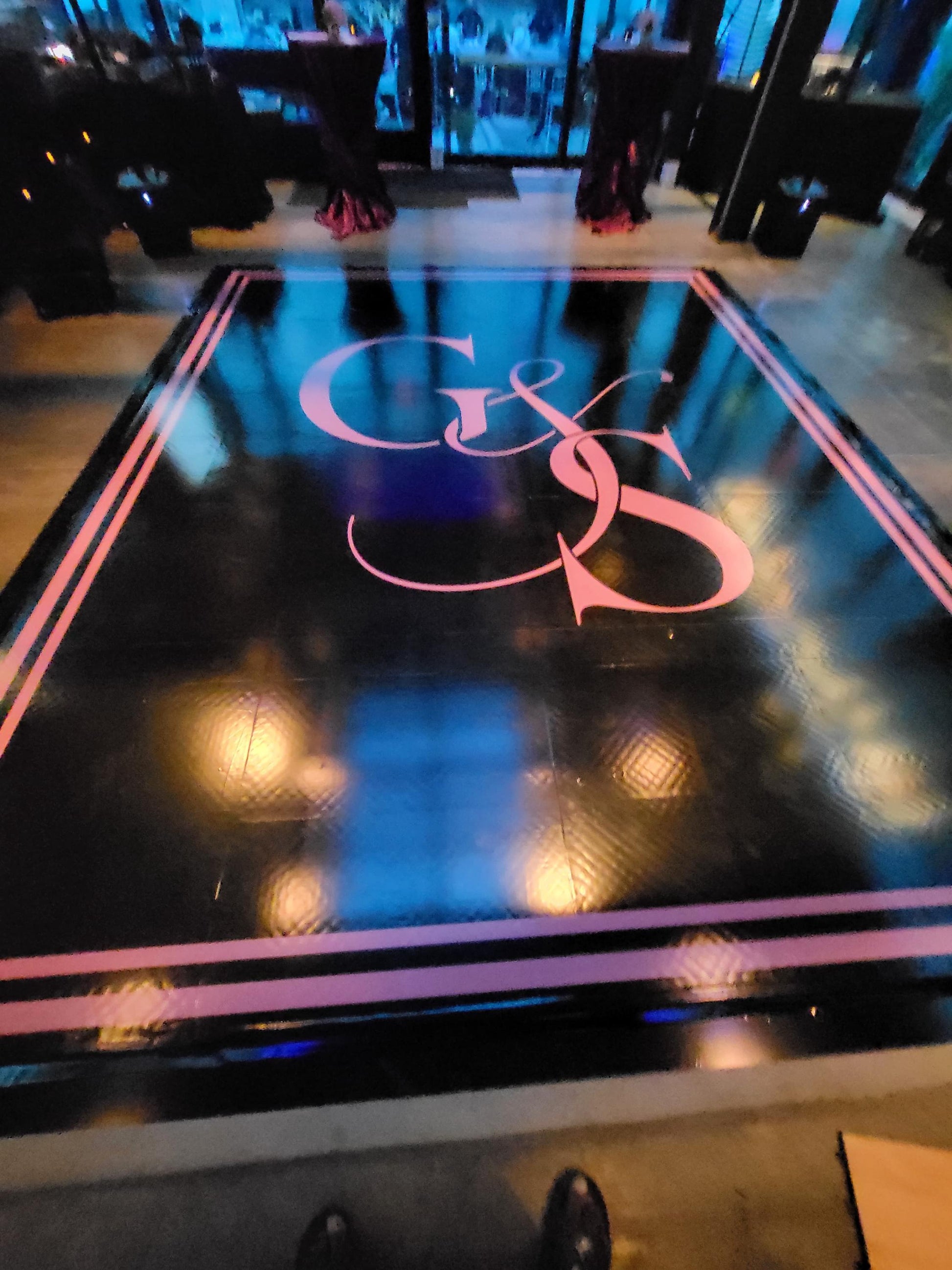 Full Print Custom Wedding Decal Dance Floor Wrap Gloss Removable Vinyl. Wedding Dancefloor design. Free Shipping