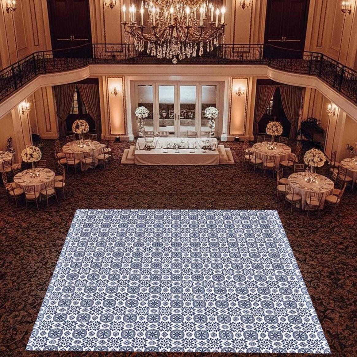 Full Print Custom Wedding Decal Dance Floor Wrap Gloss Removable Vinyl. Wedding Dancefloor design. Free Shipping