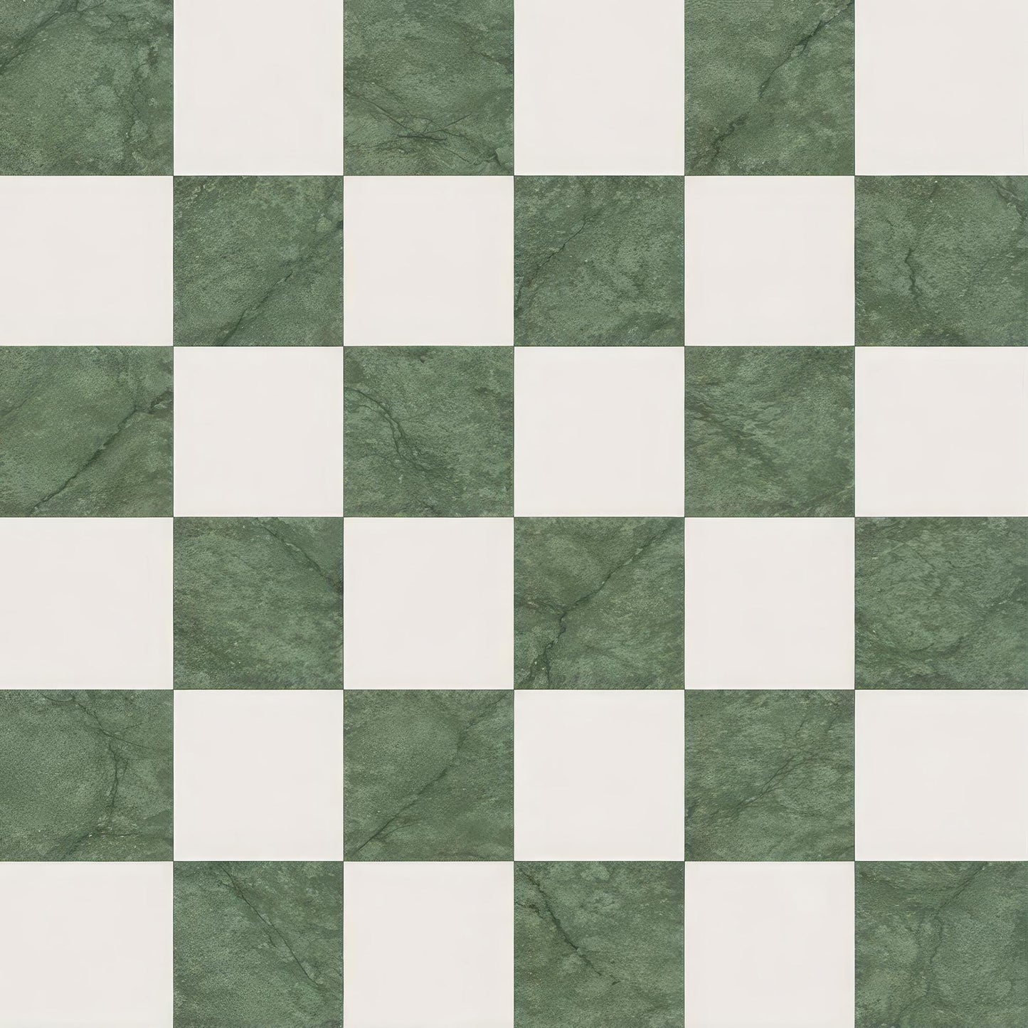 Green Checkerboard Dance Floor Wrap Decal: Monogram Print (Glossy/Matte Vinyl)