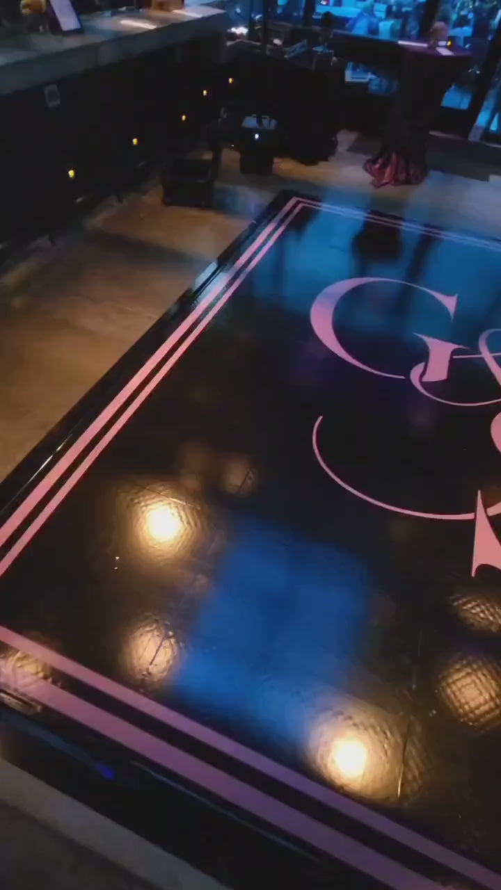 Full Print Custom Wedding Decal Dance Floor Wrap Gloss Removable Vinyl. Wedding Dancefloor design. Free Shipping
