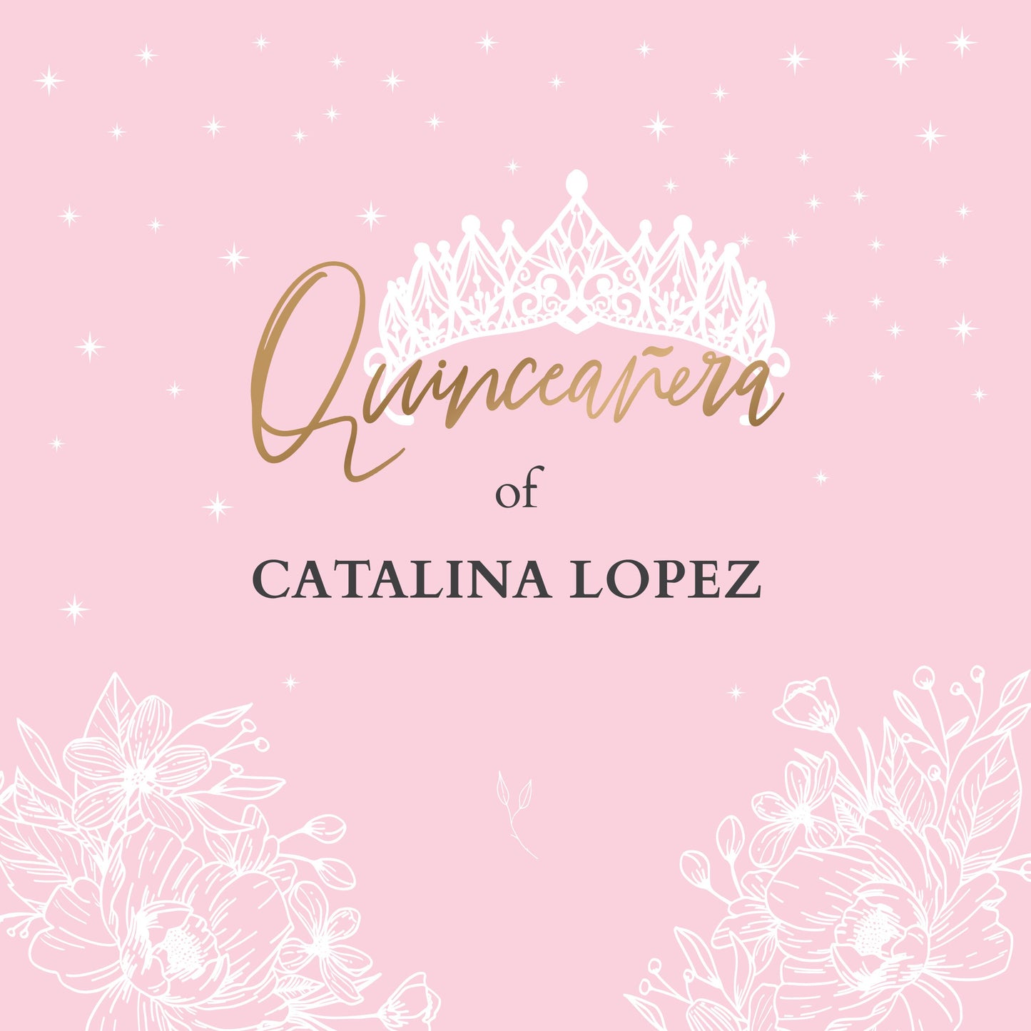 Customizable Gorgeous Quinceanera Dance Floor Wrap Gloss Removable Vinyl. Print and Vinyl to cover the entire dancefloor. Mis Quince anos