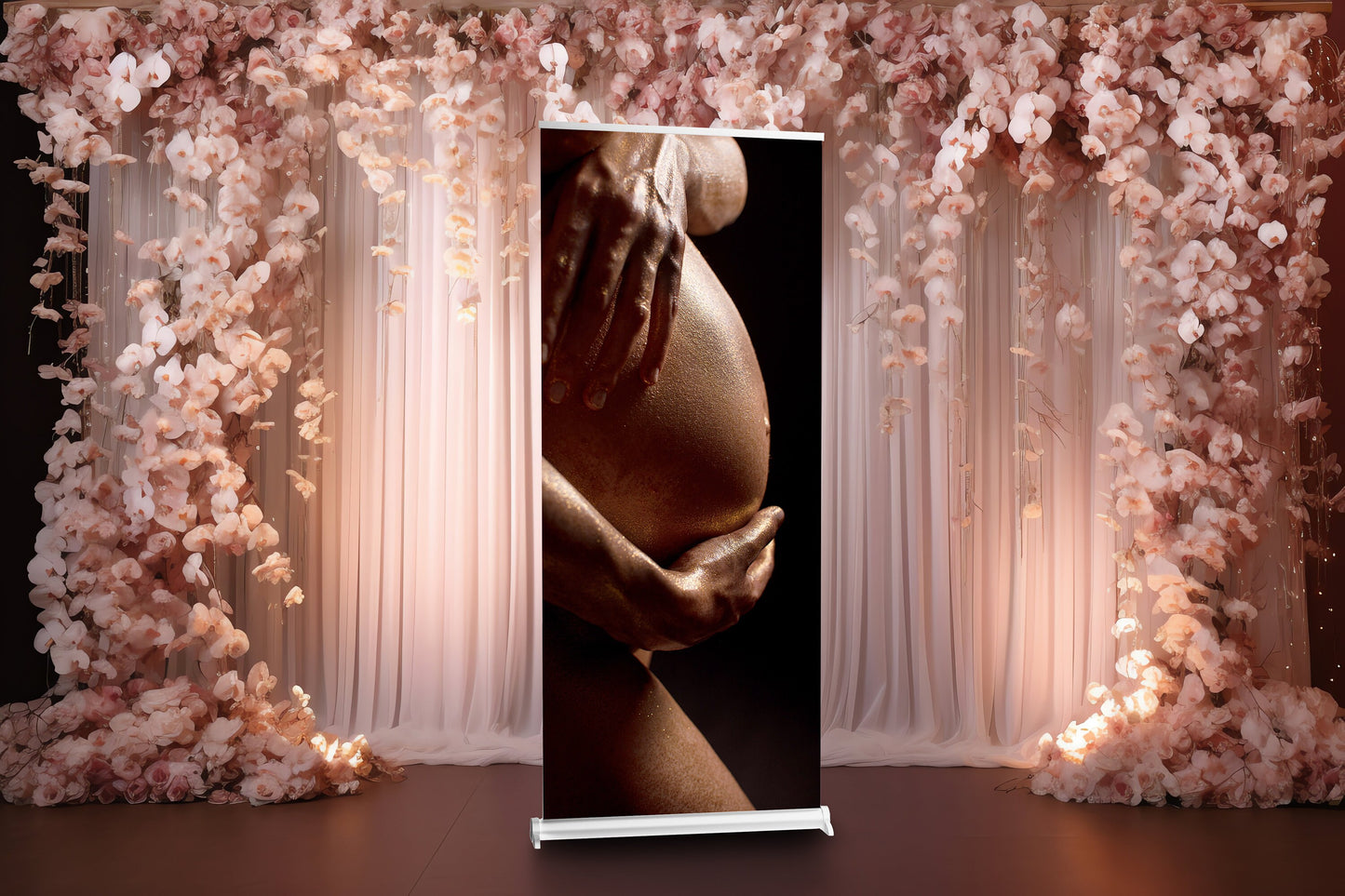 Baby Shower, Gender Reveal. Pregnancy Photo. Retractable Banner, Custom RollUp Banner, Sign Display, Retractable High Quality. FREE SHIPPING