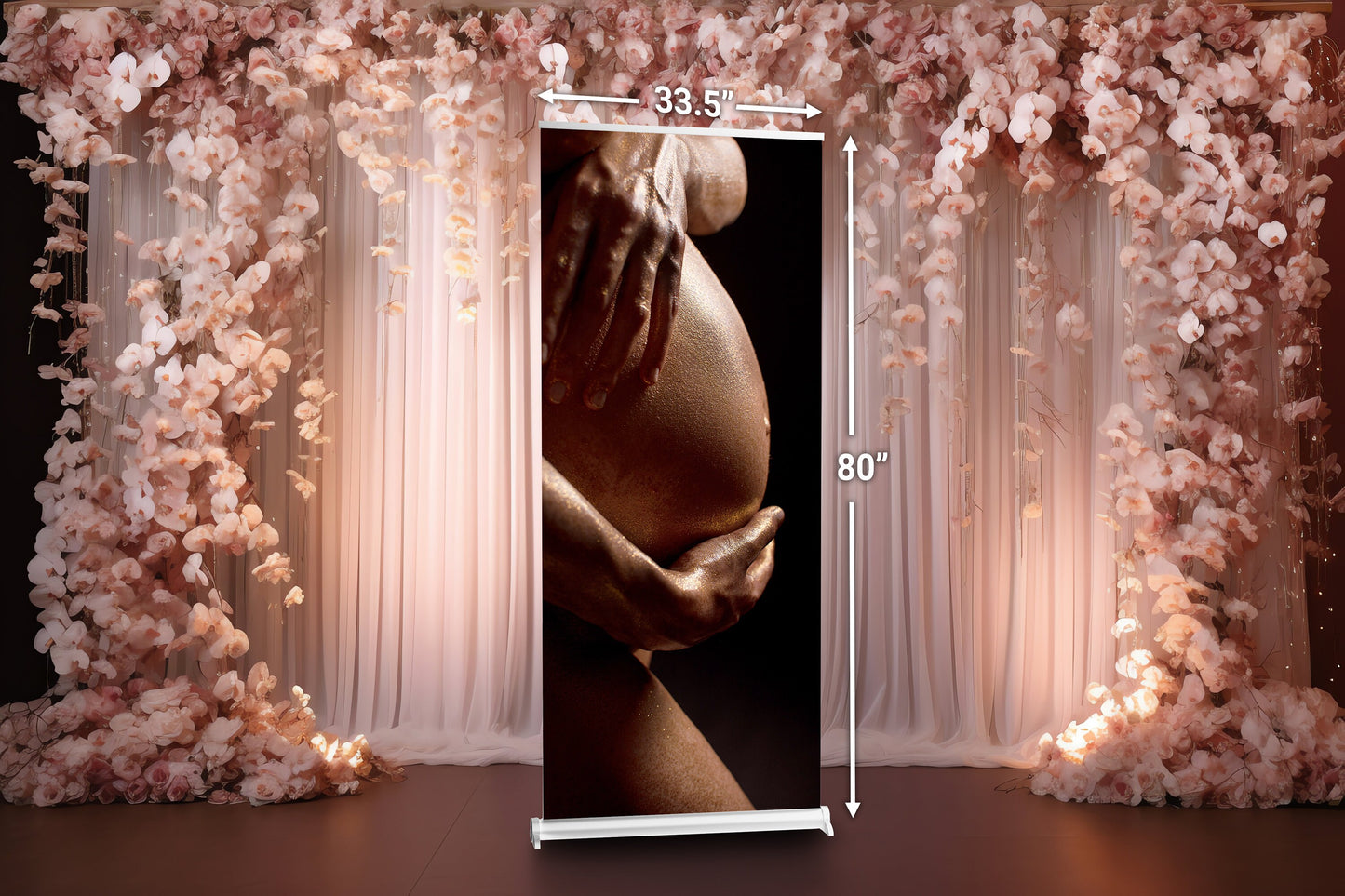 Baby Shower, Gender Reveal. Pregnancy Photo. Retractable Banner, Custom RollUp Banner, Sign Display, Retractable High Quality. FREE SHIPPING