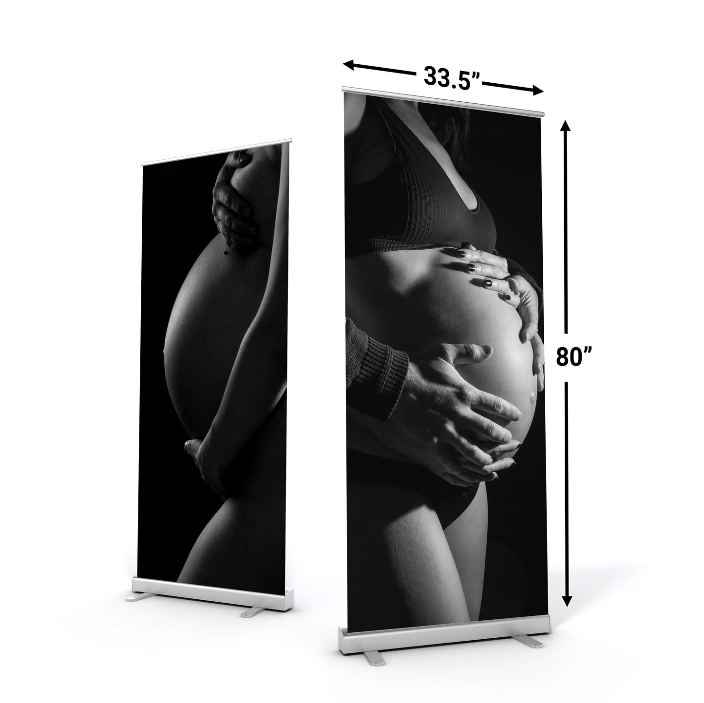 Baby Shower, Gender Reveal. Pregnancy Photo. Retractable Banner, Custom RollUp Banner, Sign Display, Retractable High Quality. FREE SHIPPING