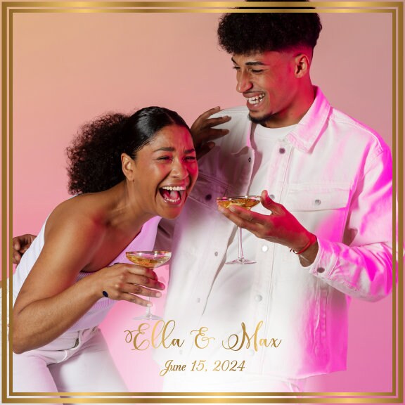 Super Unique Custom Wedding Photo Portrait Dance Floor Wrap Design. Removable Vinyl. Floor Wrap Print to cover the dancefloor. Wedding logo