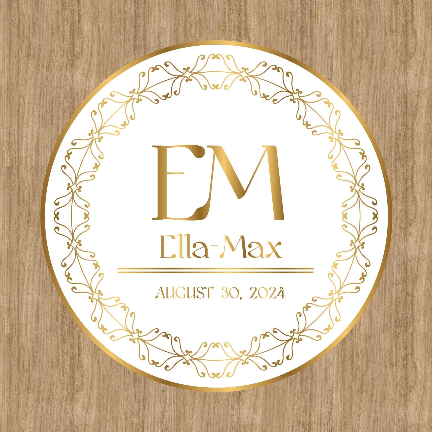 Unique Circular Custom Wedding Decal Dance Floor Wrap. Gloss Removable Vinyl. Wedding Floor designs that cover the dancefloor. Free Shipping