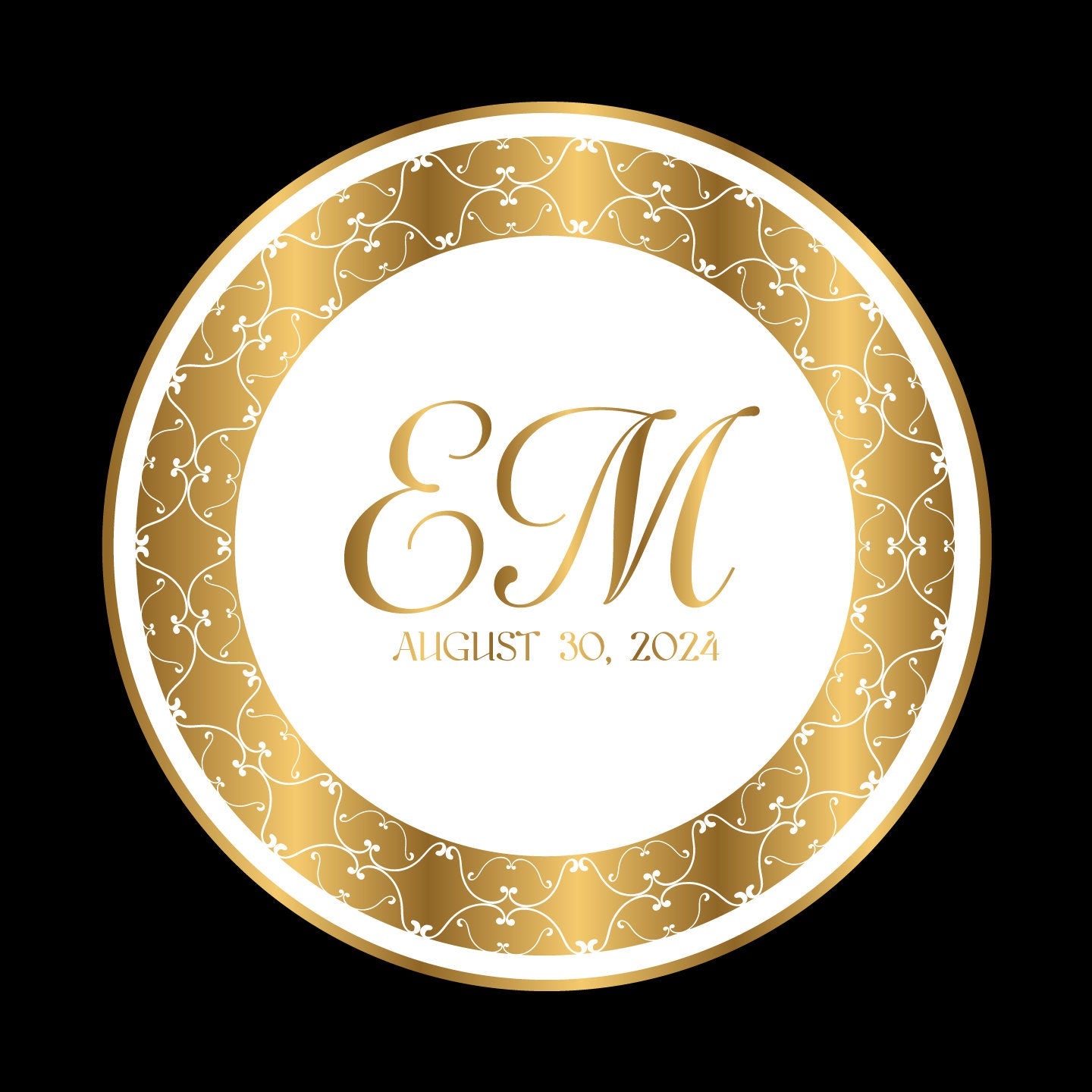 Unique Circular Custom Wedding Decal Dance Floor Wrap. Gloss Removable Vinyl. Wedding Floor designs that cover the dancefloor. Free Shipping