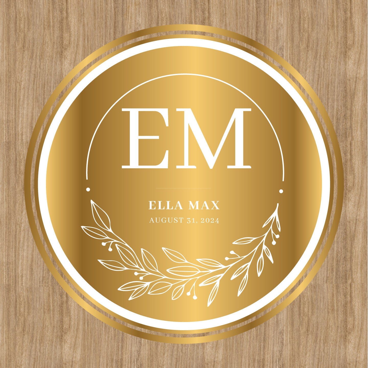 Unique Circular Custom Wedding Decal Dance Floor Wrap. Gloss Removable Vinyl. Wedding Floor designs that cover the dancefloor. Free Shipping