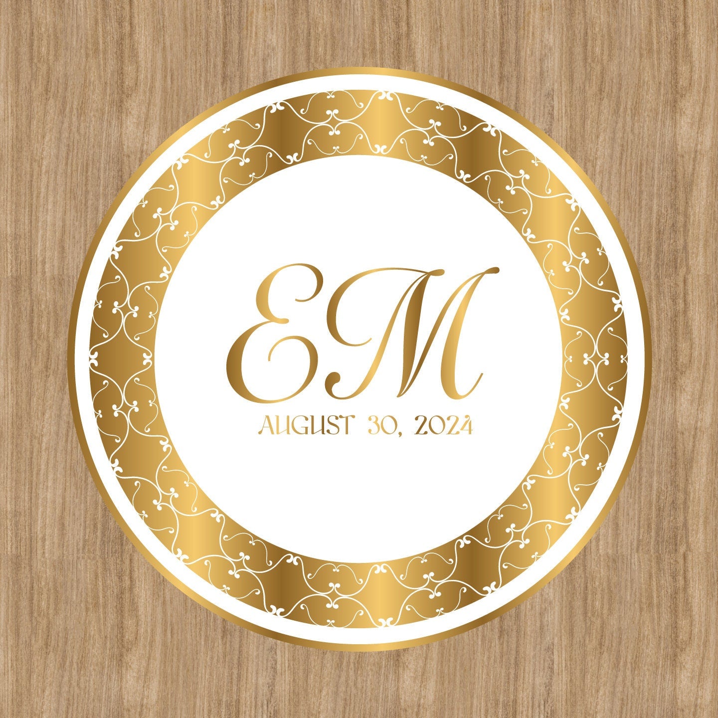 Unique Circular Custom Wedding Decal Dance Floor Wrap. Gloss Removable Vinyl. Wedding Floor designs that cover the dancefloor. Free Shipping