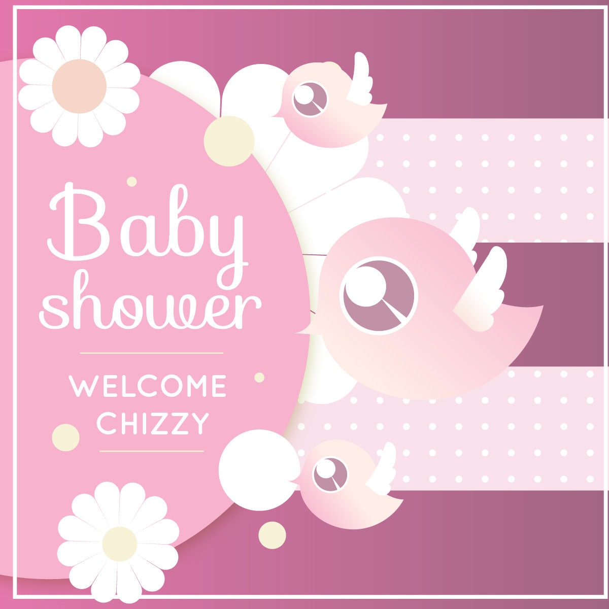 Customizable Baby Shower Decal Dance Floor Wrap Gloss Removable Vinyl. Vinyl to cover the entire dancefloor. Baby Shower party logo design