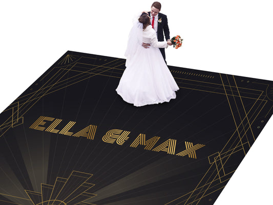 Full Print Custom Wedding Decal Dance Floor Wrap Gloss Removable Vinyl. Wedding Dancefloor design. Free Shipping