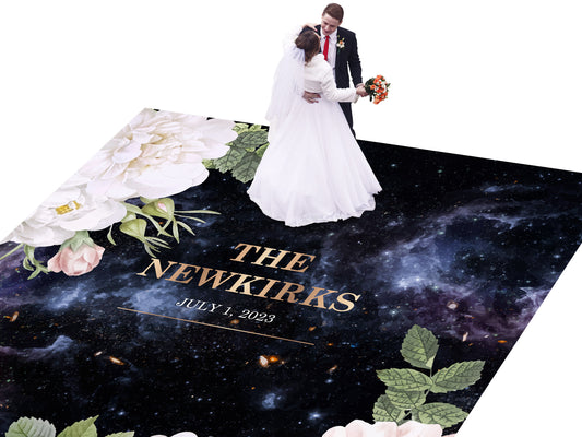 Full Print Custom Wedding Decal Dance Floor Wrap Gloss Removable Vinyl. Wedding Dancefloor design. Free Shipping
