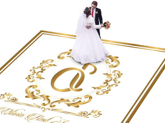 Full Print Custom Wedding Decal Dance Floor Wrap Gloss Removable Vinyl. Wedding Dancefloor design. Free Shipping