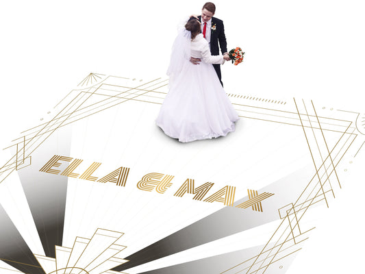 Full Print Custom Wedding Decal Dance Floor Wrap Gloss Removable Vinyl. Wedding Dancefloor design. Free Shipping