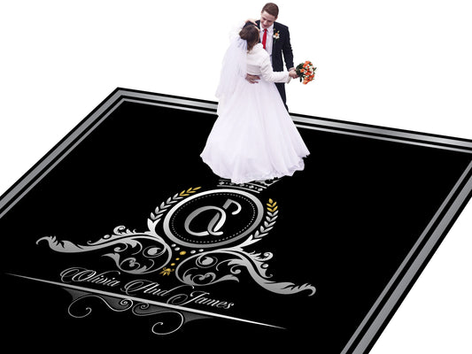 Full Print Custom Wedding Decal Dance Floor Wrap Gloss Removable Vinyl. Wedding Dancefloor design. Free Shipping
