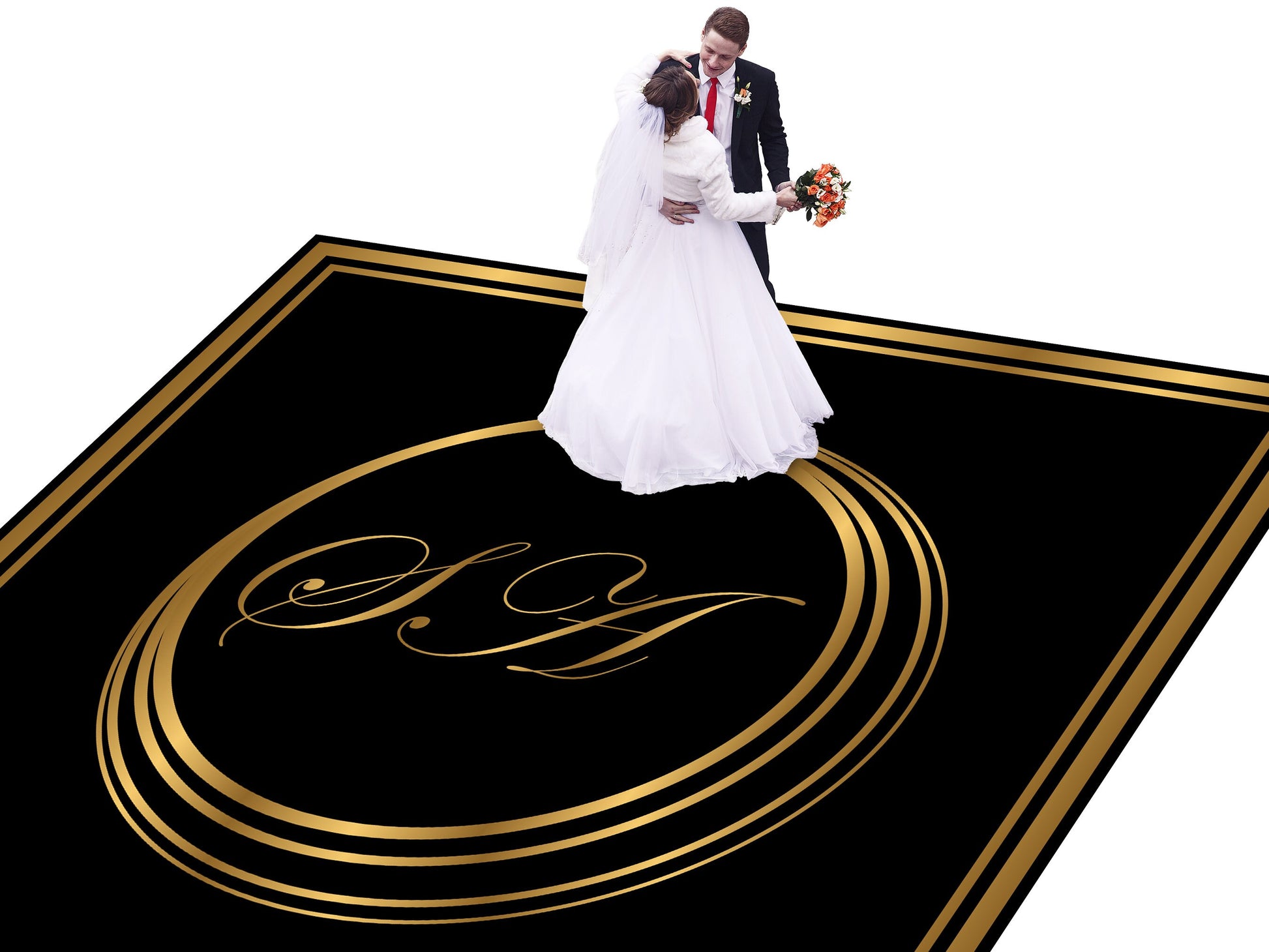 Full Print Custom Wedding Decal Dance Floor Wrap Gloss Removable Vinyl. Wedding Dancefloor design. Free Shipping