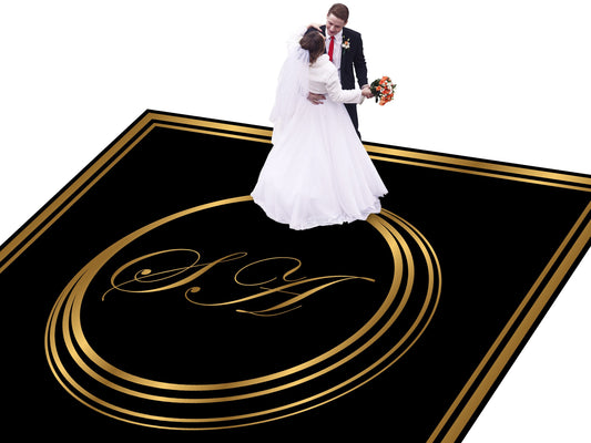 Full Print Custom Wedding Decal Dance Floor Wrap Gloss Removable Vinyl. Wedding Dancefloor design. Free Shipping