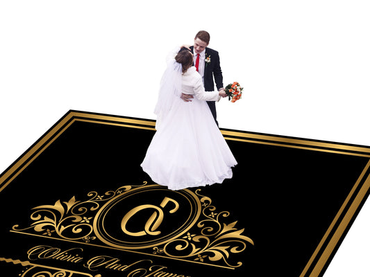 Full Print Custom Wedding Decal Dance Floor Wrap Gloss Removable Vinyl. Wedding Dancefloor design. Free Shipping