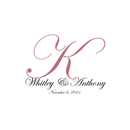 Custom Wedding Decal Dance Floor Wrap Gloss Removable Vinyl. Monogram Print and Vinyl to cover the entire dancefloor. Wedding logo design