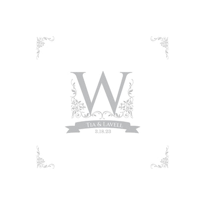 Custom Wedding Decal Dance Floor Wrap Gloss Removable Vinyl. Monogram Print and Vinyl to cover the entire dancefloor. Wedding logo design