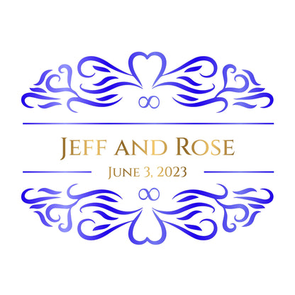 Custom Wedding Decal Dance Floor Wrap Gloss Removable Vinyl. Monogram Print and Vinyl to cover the entire dancefloor. Wedding logo design