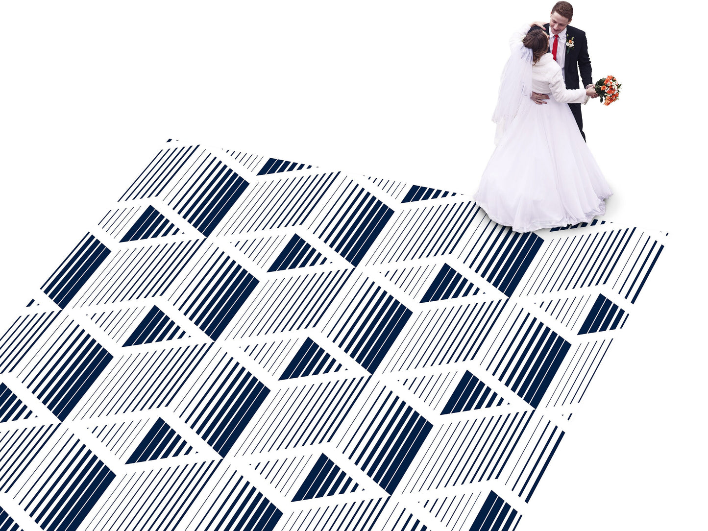 Geometric pattern Custom Wedding Dance Floor Wrap Gloss Removable Vinyl. Monogram Print & Vinyl to cover the dancefloor. Wedding logo design