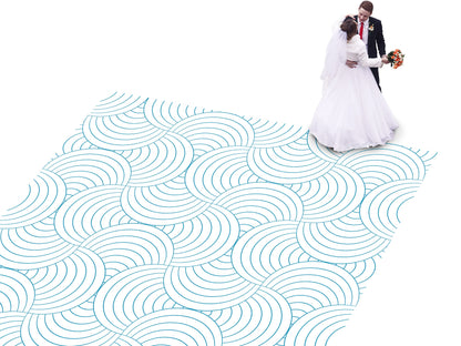 Geometric pattern Custom Wedding Dance Floor Wrap Gloss Removable Vinyl. Monogram Print & Vinyl to cover the dancefloor. Wedding logo design