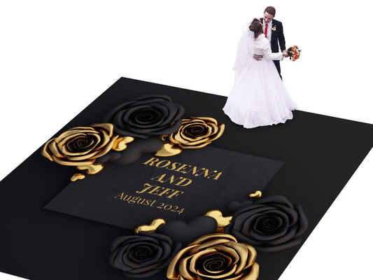 Custom Wedding Decal Dance Floor Wrap Gloss Removable Vinyl. Monogram Print and Vinyl to cover the entire dancefloor. Wedding logo design