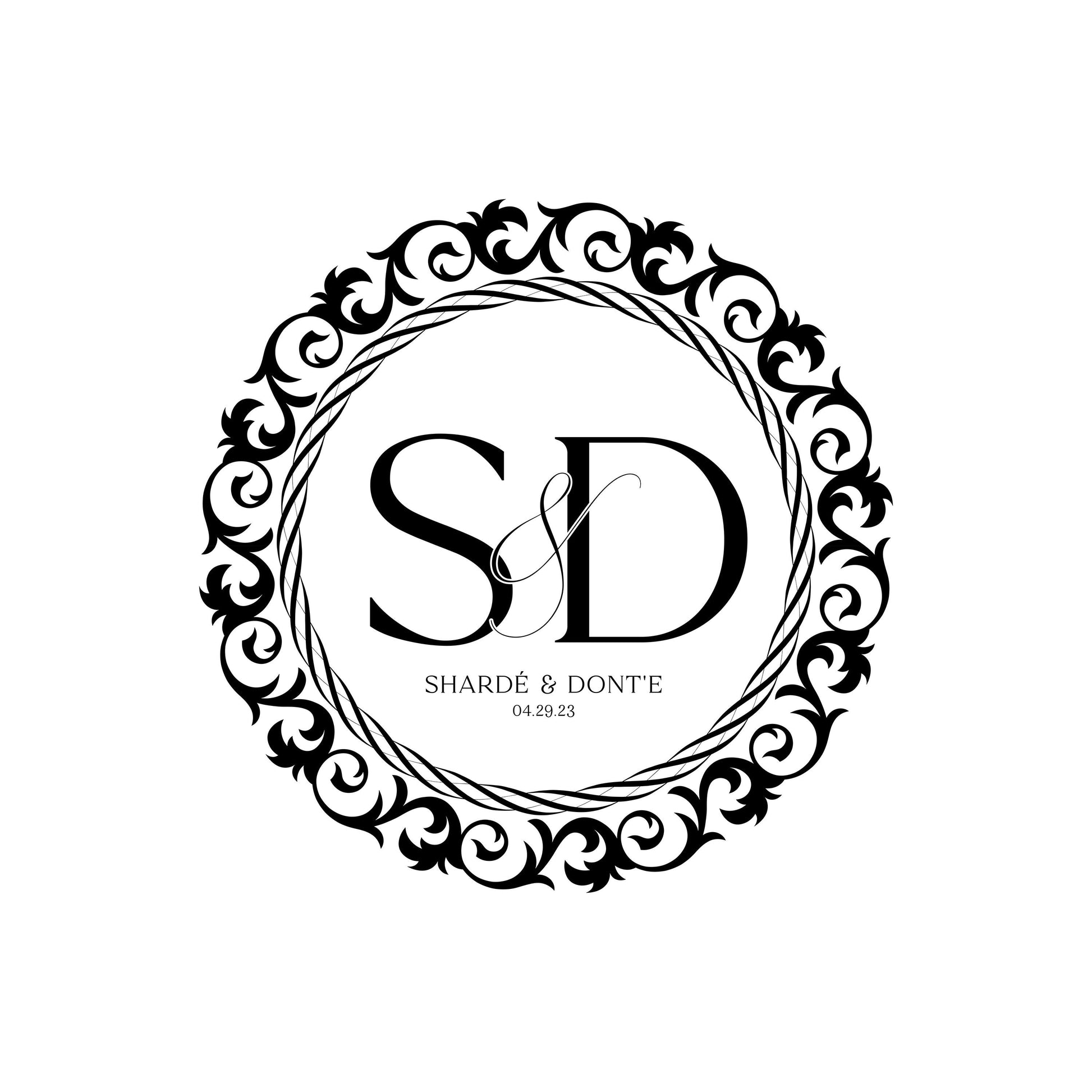 Custom Wedding Decal Dance Floor Wrap Gloss Removable Vinyl. Monogram Print and Vinyl to cover the entire dancefloor. Wedding logo design