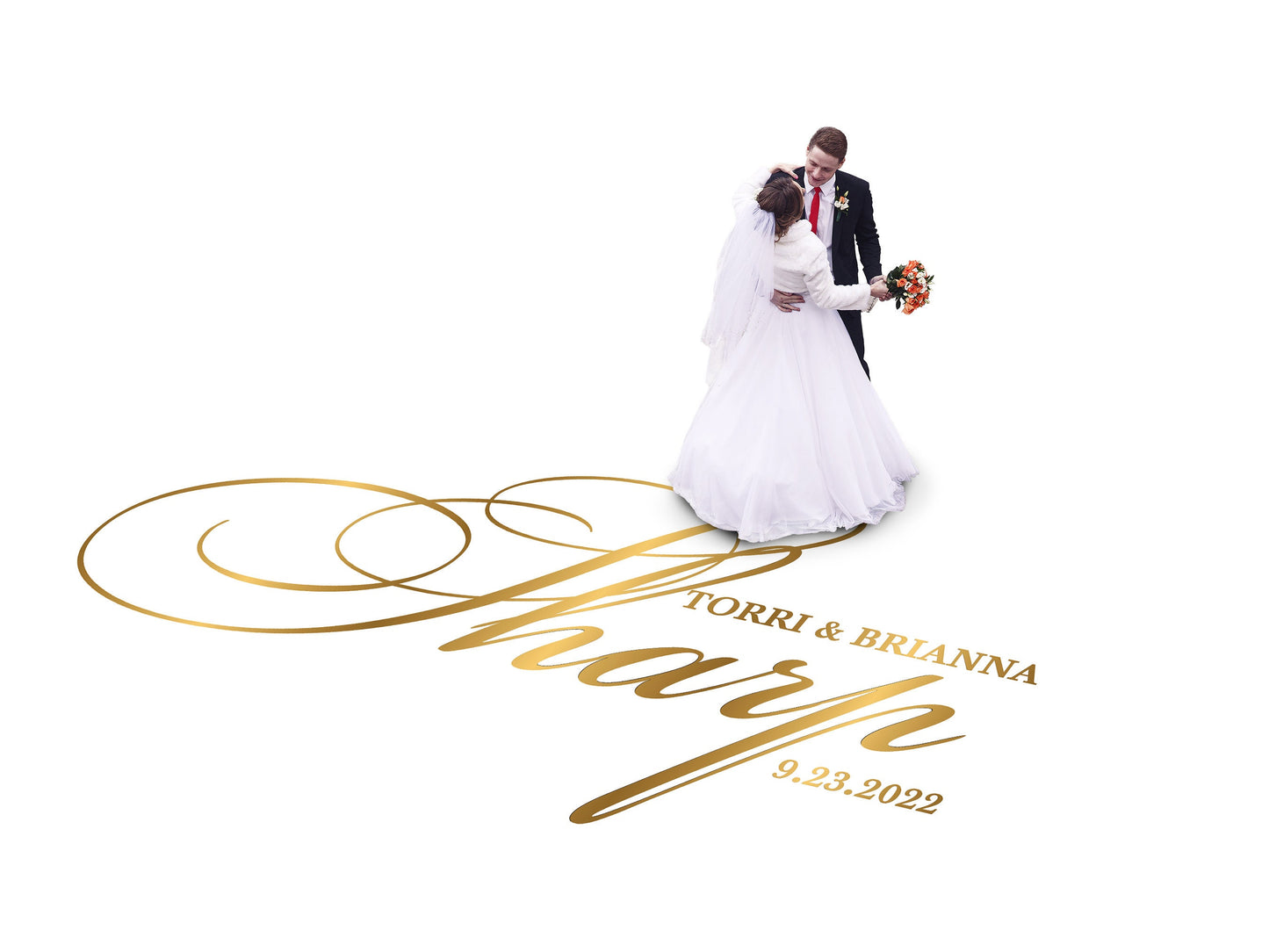 Custom Wedding Decal Dance Floor Wrap Gloss Removable Vinyl. Monogram Print and Vinyl to cover the entire dancefloor. Wedding logo design
