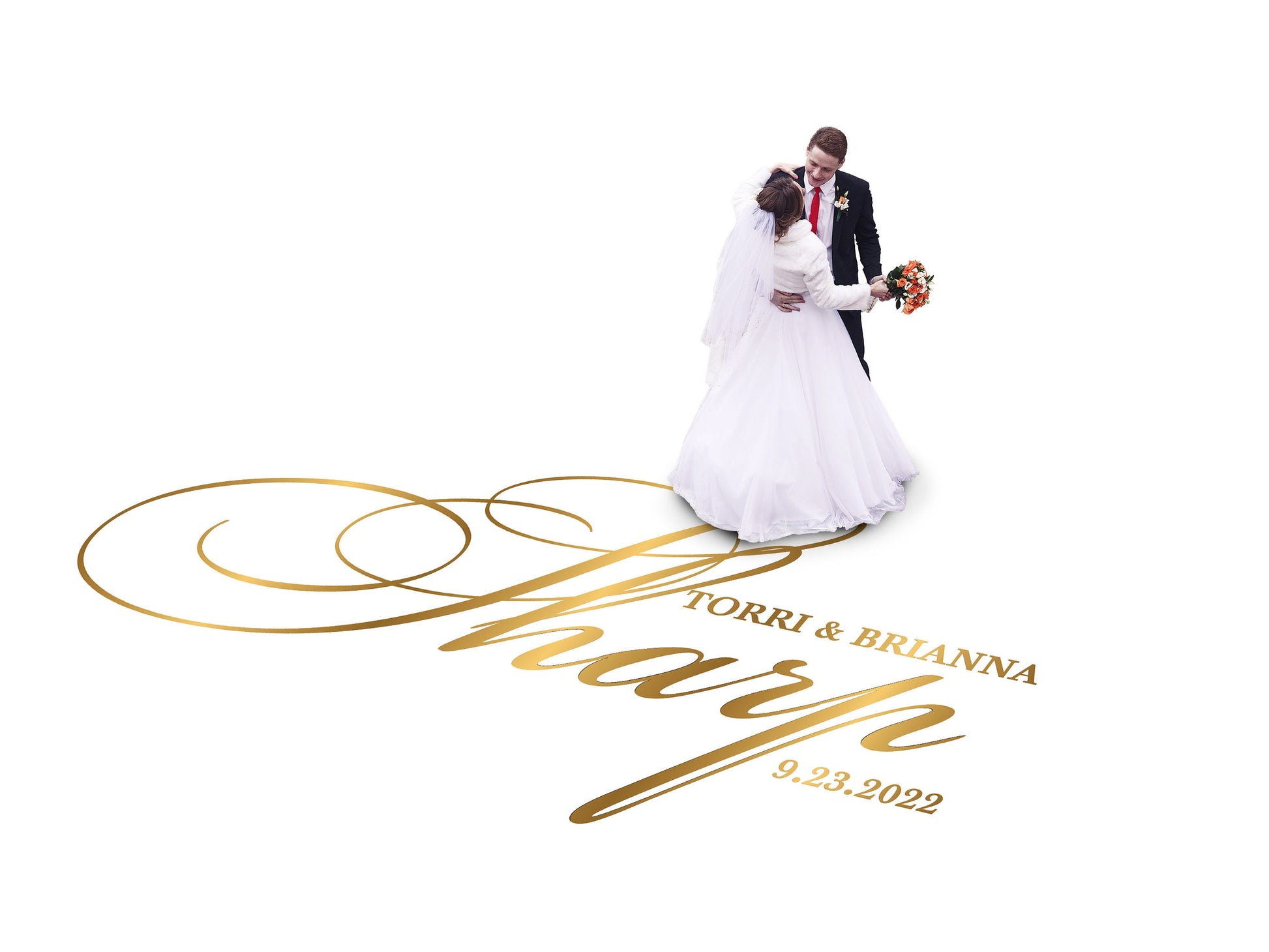 Custom Wedding Decal Dance Floor Wrap Gloss Removable Vinyl. Monogram Print and Vinyl to cover the entire dancefloor. Wedding logo design