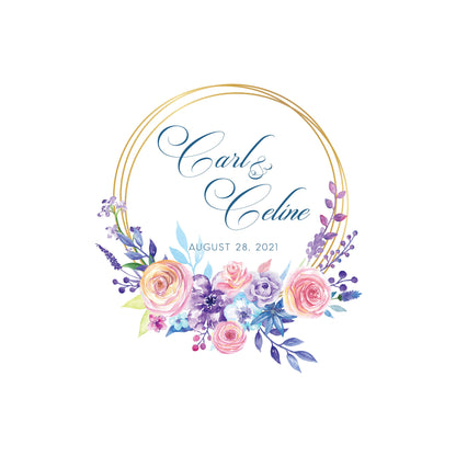 Custom Wedding Decal Dance Floor Wrap Gloss Removable Vinyl. Monogram Print and Vinyl to cover the entire dancefloor. Wedding logo design