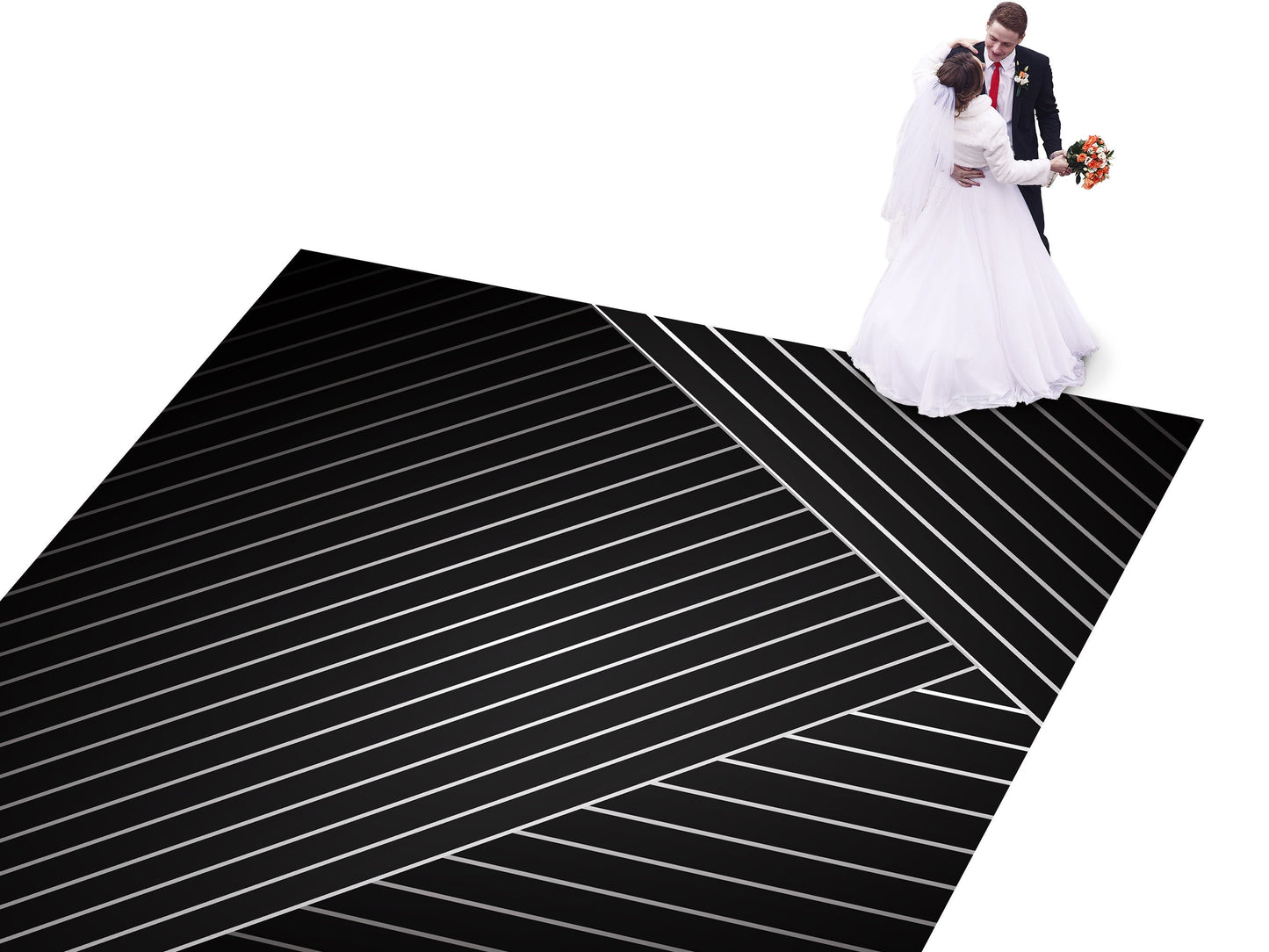 Geometric pattern Custom Wedding Dance Floor Wrap Gloss Removable Vinyl. Monogram Print & Vinyl to cover the dancefloor. Wedding logo design