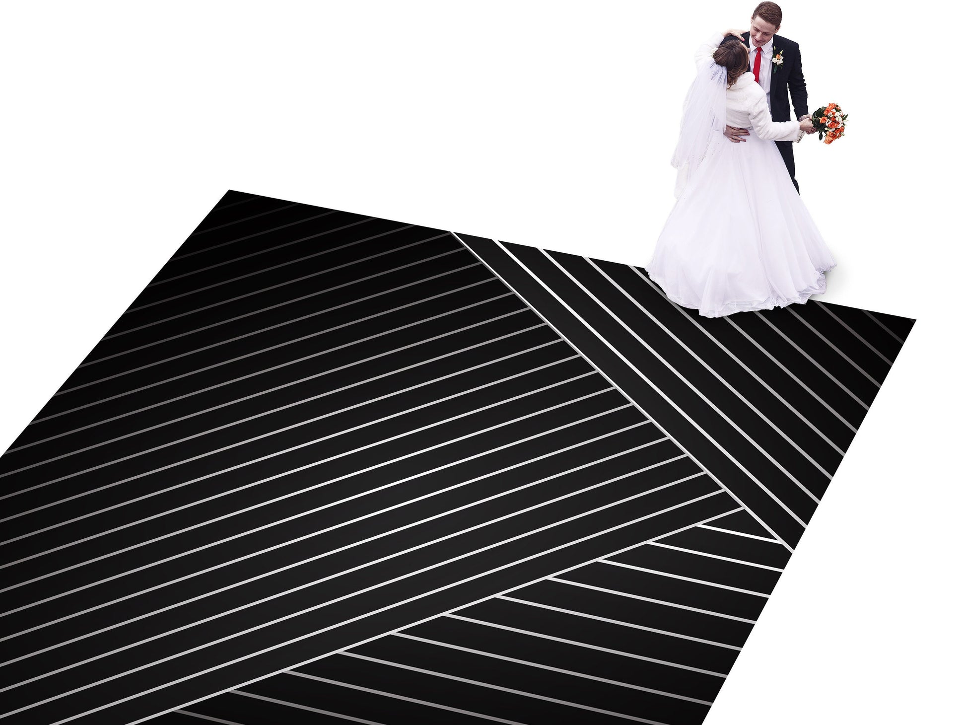 Geometric pattern Custom Wedding Dance Floor Wrap Gloss Removable Vinyl. Monogram Print & Vinyl to cover the dancefloor. Wedding logo design