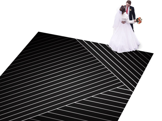 Geometric pattern Custom Wedding Dance Floor Wrap Gloss Removable Vinyl. Monogram Print & Vinyl to cover the dancefloor. Wedding logo design